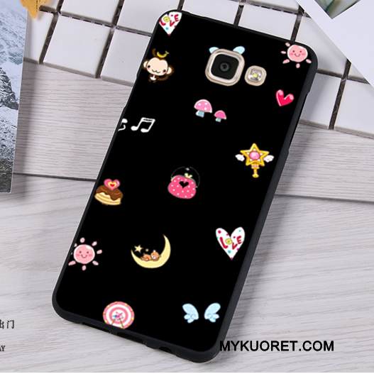 Kuori Samsung Galaxy A7 2016 Pehmeä Neste Ripustettavat Koristeet Trendi, Kotelo Samsung Galaxy A7 2016 Luova Punainen Murtumaton