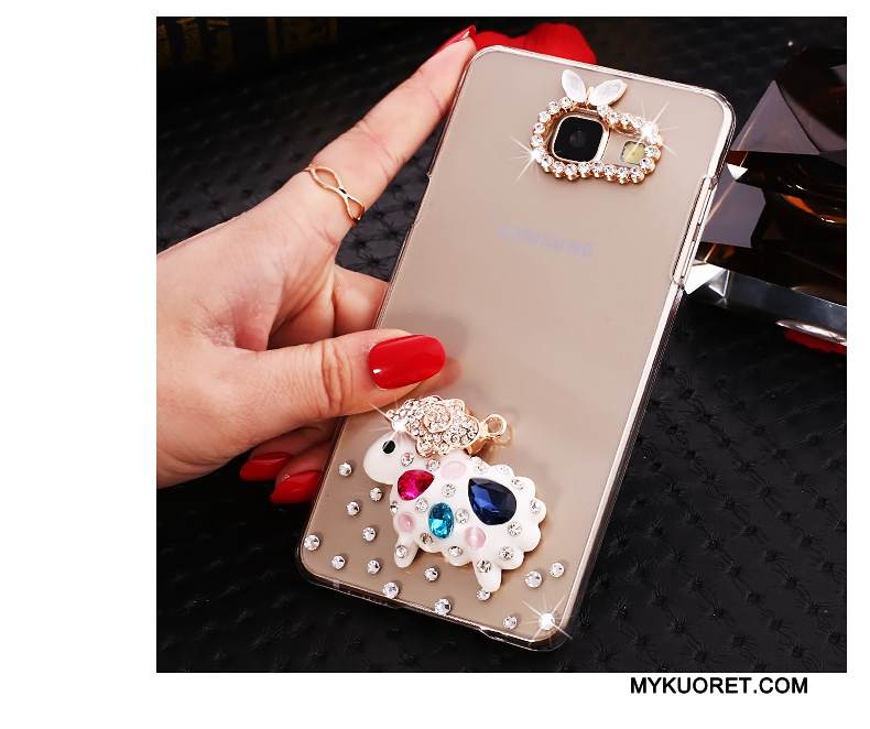 Kuori Samsung Galaxy A7 2016 Sarjakuva Läpinäkyvä Puhelimen Kuoret, Kotelo Samsung Galaxy A7 2016 Suojaus Kova Kulta