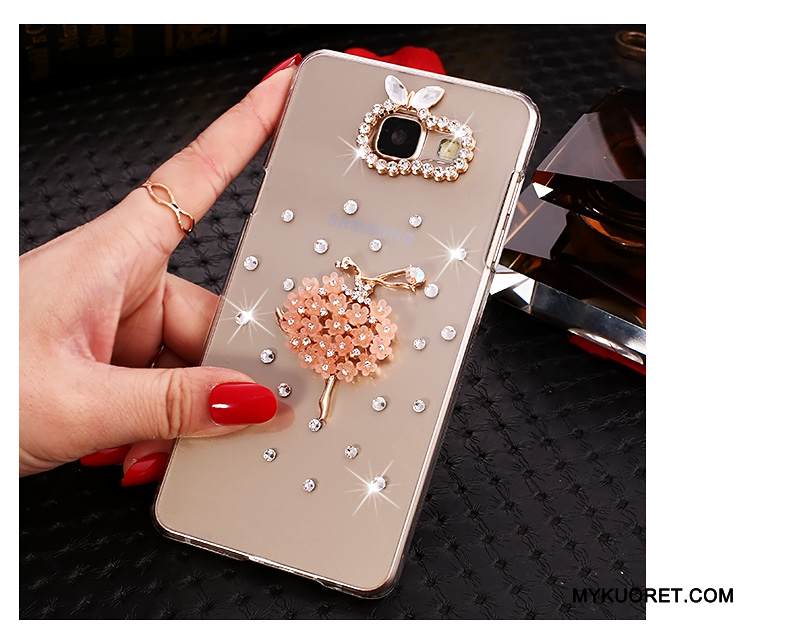 Kuori Samsung Galaxy A7 2016 Sarjakuva Läpinäkyvä Puhelimen Kuoret, Kotelo Samsung Galaxy A7 2016 Suojaus Kova Kulta