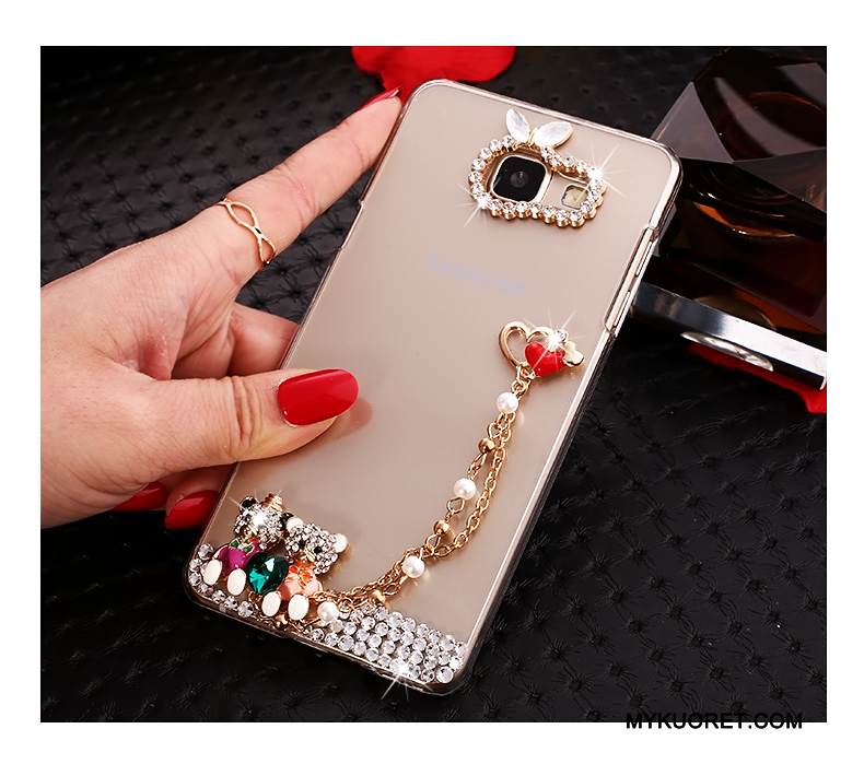 Kuori Samsung Galaxy A7 2016 Sarjakuva Läpinäkyvä Puhelimen Kuoret, Kotelo Samsung Galaxy A7 2016 Suojaus Kova Kulta