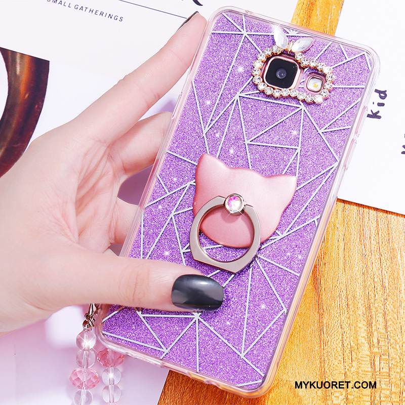 Kuori Samsung Galaxy A7 2016 Suojaus Murtumaton Puhelimen Kuoret, Kotelo Samsung Galaxy A7 2016 Laukut Harmaa Ripustettavat Koristeet