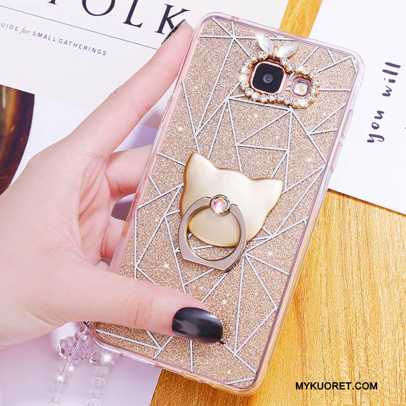 Kuori Samsung Galaxy A7 2016 Suojaus Murtumaton Puhelimen Kuoret, Kotelo Samsung Galaxy A7 2016 Laukut Harmaa Ripustettavat Koristeet