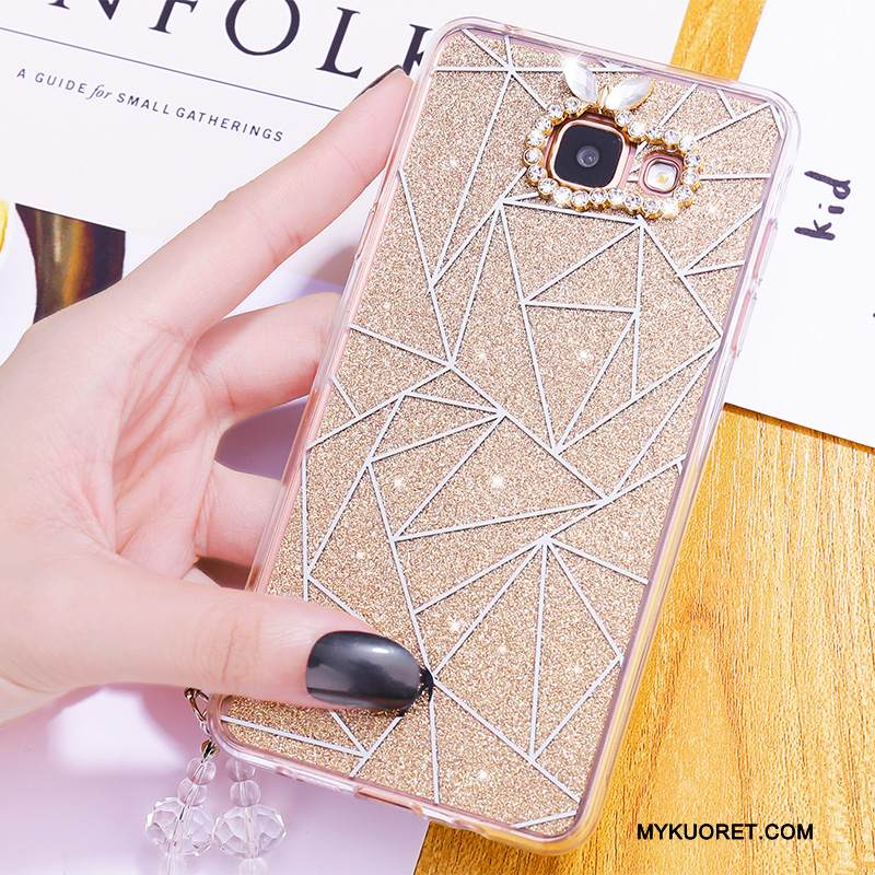 Kuori Samsung Galaxy A7 2016 Suojaus Murtumaton Puhelimen Kuoret, Kotelo Samsung Galaxy A7 2016 Laukut Harmaa Ripustettavat Koristeet