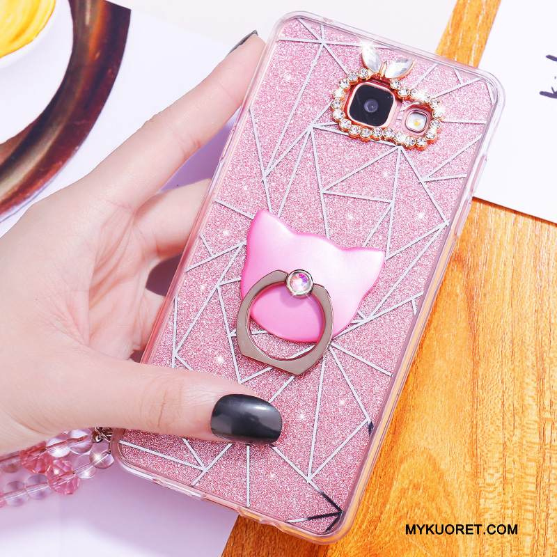 Kuori Samsung Galaxy A7 2016 Suojaus Murtumaton Puhelimen Kuoret, Kotelo Samsung Galaxy A7 2016 Laukut Harmaa Ripustettavat Koristeet