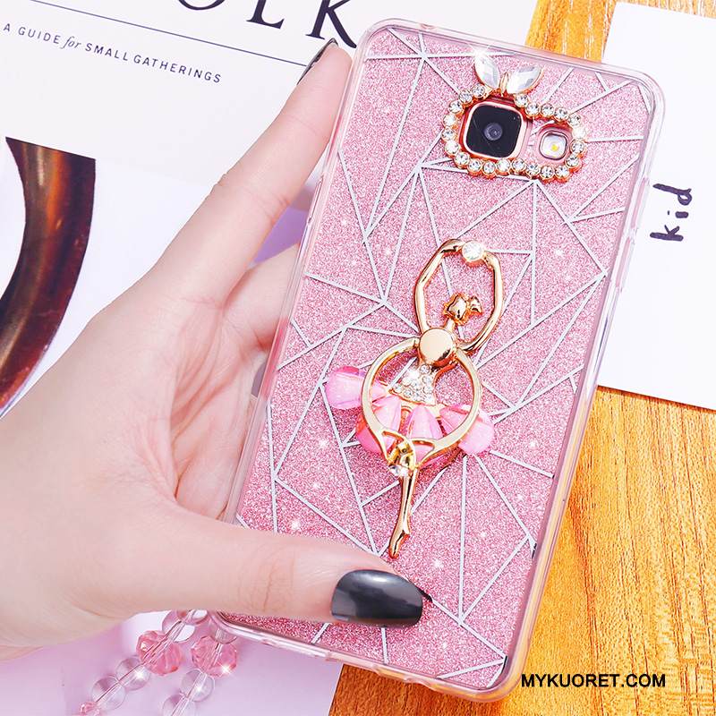 Kuori Samsung Galaxy A7 2016 Suojaus Murtumaton Puhelimen Kuoret, Kotelo Samsung Galaxy A7 2016 Laukut Harmaa Ripustettavat Koristeet