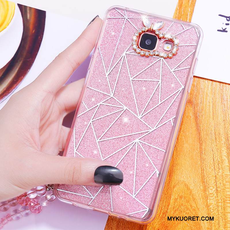 Kuori Samsung Galaxy A7 2016 Suojaus Murtumaton Puhelimen Kuoret, Kotelo Samsung Galaxy A7 2016 Laukut Harmaa Ripustettavat Koristeet