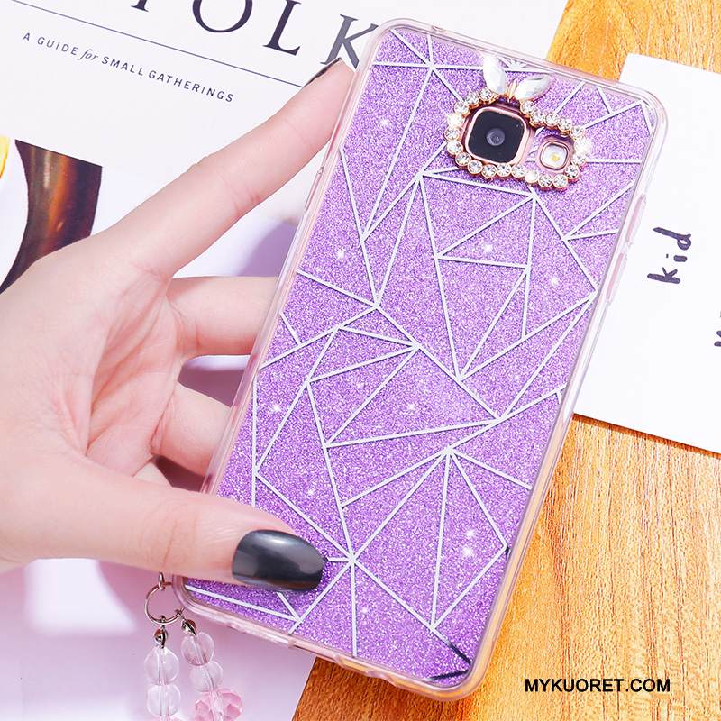 Kuori Samsung Galaxy A7 2016 Suojaus Murtumaton Puhelimen Kuoret, Kotelo Samsung Galaxy A7 2016 Laukut Harmaa Ripustettavat Koristeet