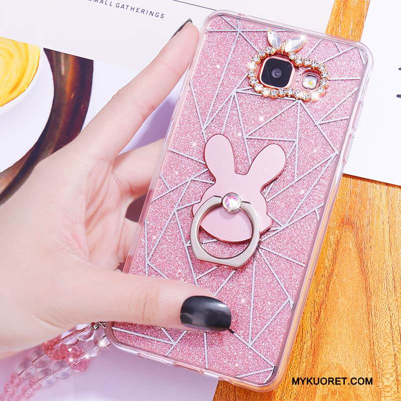 Kuori Samsung Galaxy A7 2016 Suojaus Murtumaton Puhelimen Kuoret, Kotelo Samsung Galaxy A7 2016 Laukut Harmaa Ripustettavat Koristeet