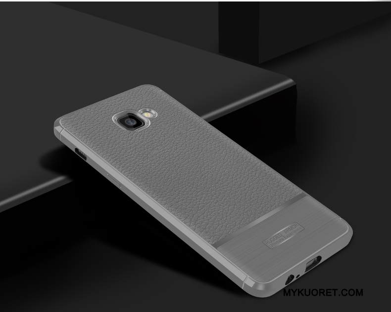 Kuori Samsung Galaxy A7 2017 Pehmeä Neste Kukkakuvio Murtumaton, Kotelo Samsung Galaxy A7 2017 Silikoni Musta Puhelimen Kuoret