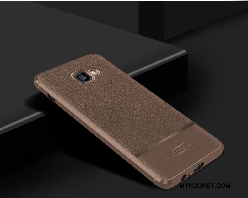 Kuori Samsung Galaxy A7 2017 Pehmeä Neste Kukkakuvio Murtumaton, Kotelo Samsung Galaxy A7 2017 Silikoni Musta Puhelimen Kuoret