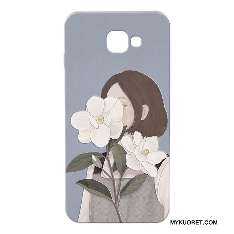 Kuori Samsung Galaxy A7 2017 Sarjakuva Murtumaton Harmaa, Kotelo Samsung Galaxy A7 2017 Suojaus Puhelimen Kuoret Kova