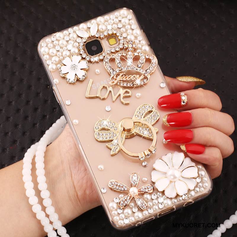 Kuori Samsung Galaxy A7 2017 Suojaus Ripustettavat Koristeet Persoonallisuus, Kotelo Samsung Galaxy A7 2017 Tuki Puhelimen Kuoret Sininen