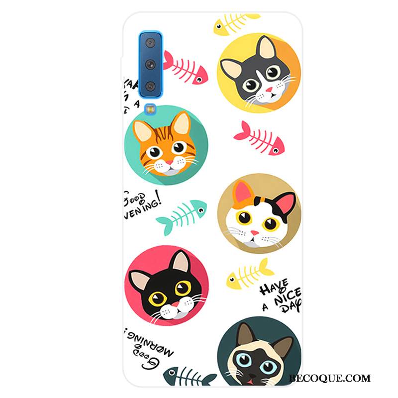 Kuori Samsung Galaxy A7 2018 Laukut Jauhe Kustannukset, Kotelo Samsung Galaxy A7 2018 Pehmeä Neste Puhelimen Kuoret Taide