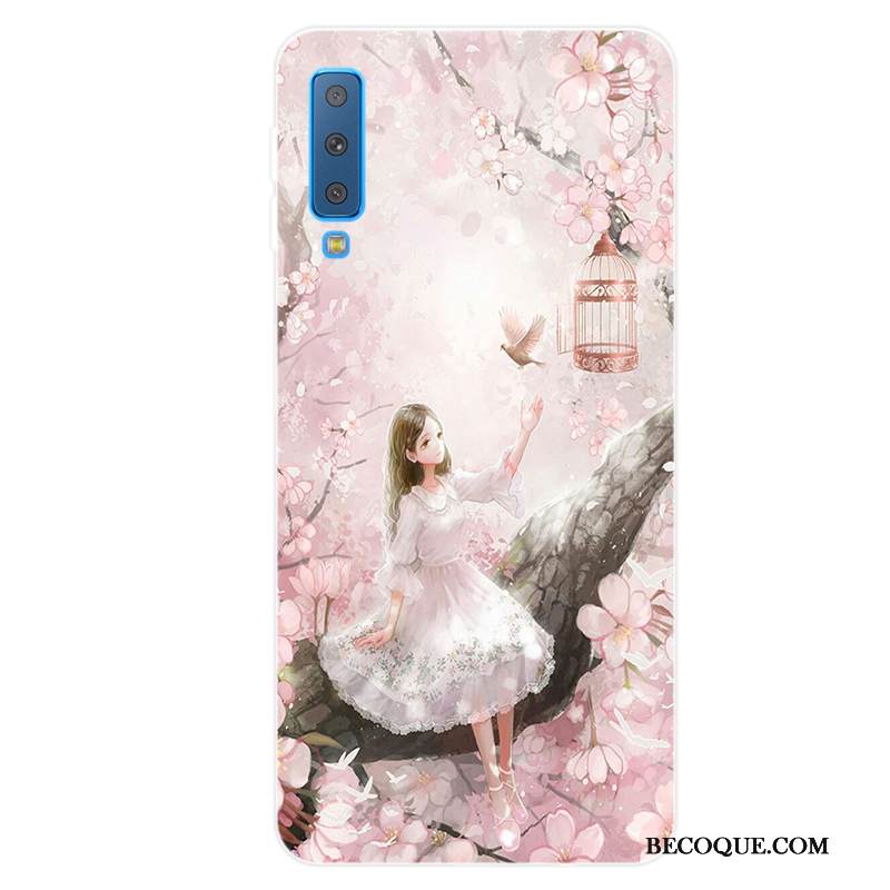 Kuori Samsung Galaxy A7 2018 Laukut Jauhe Kustannukset, Kotelo Samsung Galaxy A7 2018 Pehmeä Neste Puhelimen Kuoret Taide