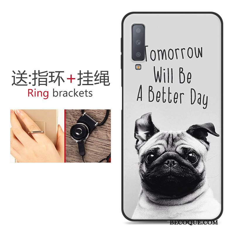 Kuori Samsung Galaxy A7 2018 Laukut Murtumaton Pesty Suede, Kotelo Samsung Galaxy A7 2018 Sarjakuva Jauhe Puhelimen Kuoret