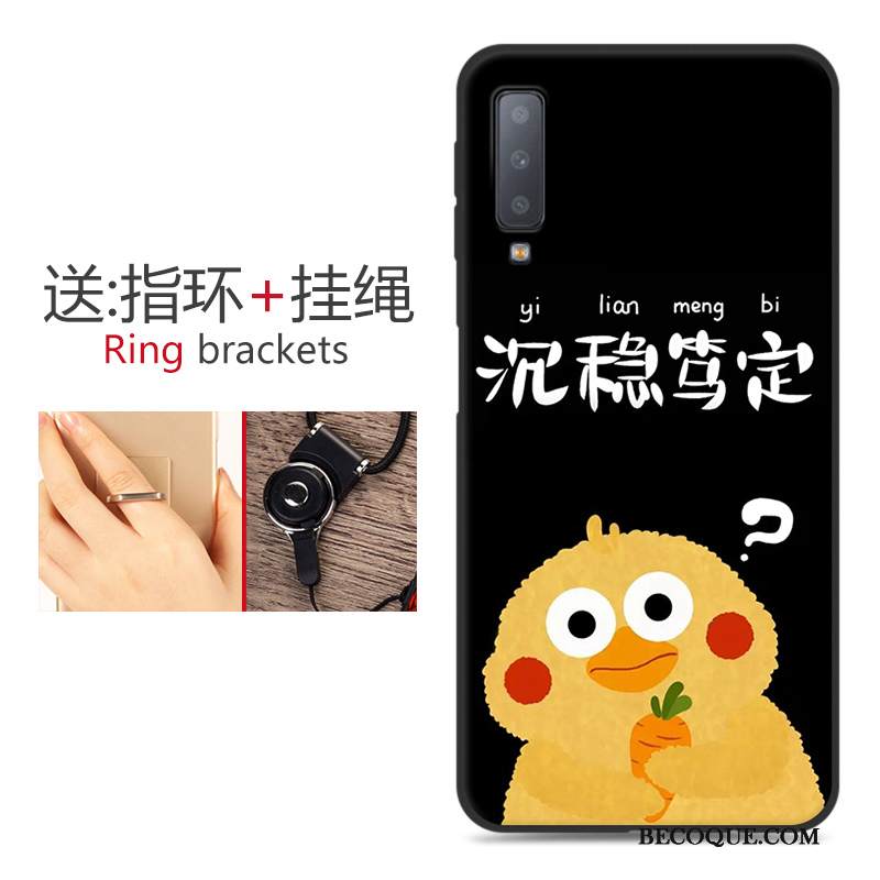 Kuori Samsung Galaxy A7 2018 Laukut Murtumaton Pesty Suede, Kotelo Samsung Galaxy A7 2018 Sarjakuva Jauhe Puhelimen Kuoret