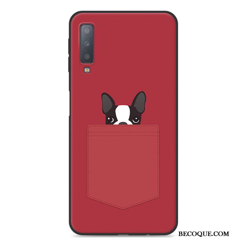 Kuori Samsung Galaxy A7 2018 Laukut Murtumaton Puhelimen Kuoret, Kotelo Samsung Galaxy A7 2018 Suojaus Musta