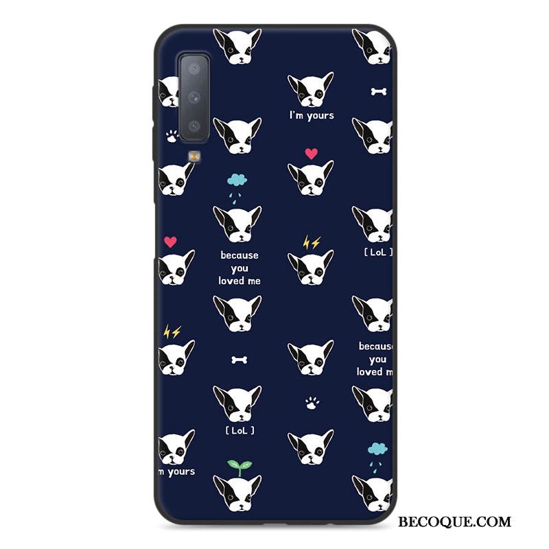 Kuori Samsung Galaxy A7 2018 Laukut Murtumaton Puhelimen Kuoret, Kotelo Samsung Galaxy A7 2018 Suojaus Musta