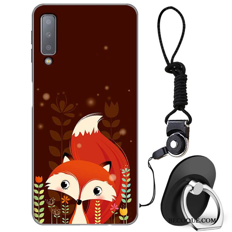 Kuori Samsung Galaxy A7 2018 Laukut Persoonallisuus Murtumaton, Kotelo Samsung Galaxy A7 2018 Pehmeä Neste Sininen Puhelimen Kuoret