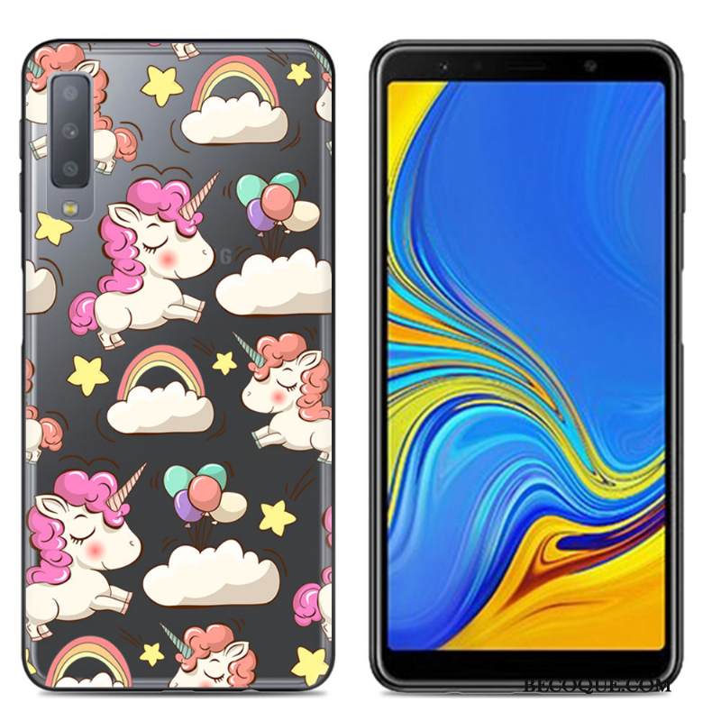 Kuori Samsung Galaxy A7 2018 Laukut Puhelimen Kuoret Yksinkertainen, Kotelo Samsung Galaxy A7 2018 Luova Suuntaus Jauhe