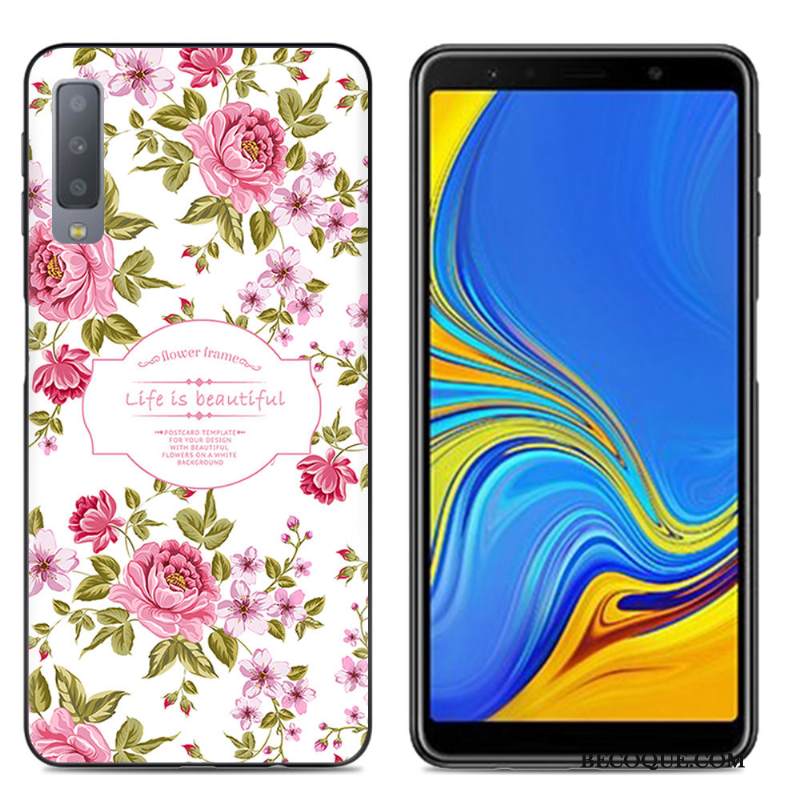 Kuori Samsung Galaxy A7 2018 Laukut Puhelimen Kuoret Yksinkertainen, Kotelo Samsung Galaxy A7 2018 Luova Suuntaus Jauhe