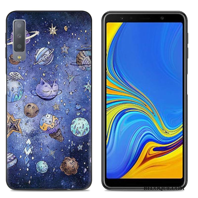 Kuori Samsung Galaxy A7 2018 Laukut Puhelimen Kuoret Yksinkertainen, Kotelo Samsung Galaxy A7 2018 Luova Suuntaus Jauhe