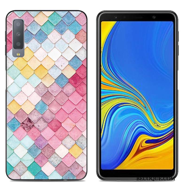 Kuori Samsung Galaxy A7 2018 Laukut Puhelimen Kuoret Yksinkertainen, Kotelo Samsung Galaxy A7 2018 Luova Suuntaus Jauhe