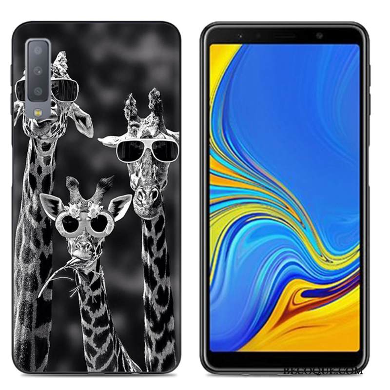Kuori Samsung Galaxy A7 2018 Laukut Puhelimen Kuoret Yksinkertainen, Kotelo Samsung Galaxy A7 2018 Luova Suuntaus Jauhe