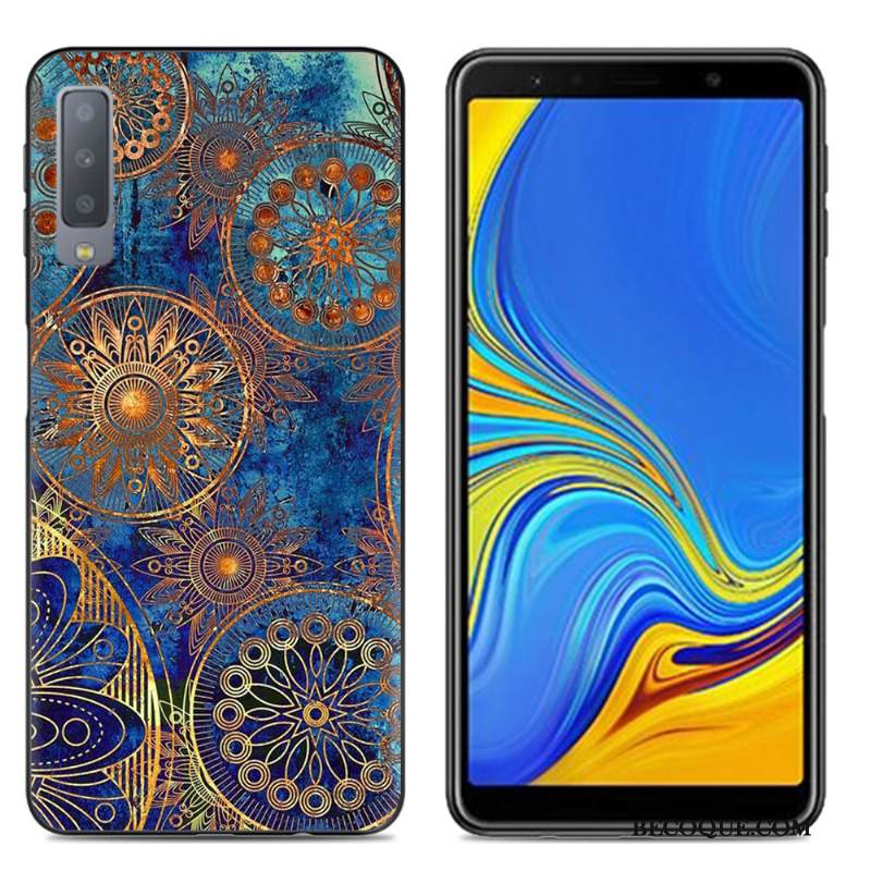 Kuori Samsung Galaxy A7 2018 Laukut Puhelimen Kuoret Yksinkertainen, Kotelo Samsung Galaxy A7 2018 Luova Suuntaus Jauhe