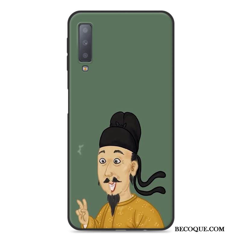 Kuori Samsung Galaxy A7 2018 Luova Murtumaton Puhelimen Kuoret, Kotelo Samsung Galaxy A7 2018 Laukut Harmaa Rakastunut