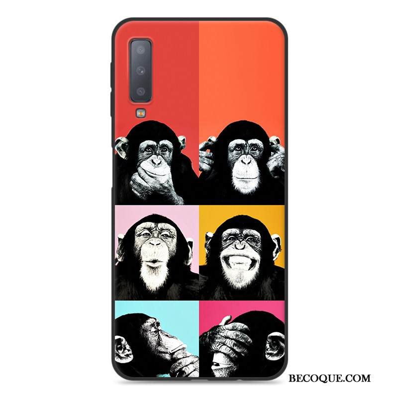 Kuori Samsung Galaxy A7 2018 Luova Murtumaton Puhelimen Kuoret, Kotelo Samsung Galaxy A7 2018 Laukut Harmaa Rakastunut