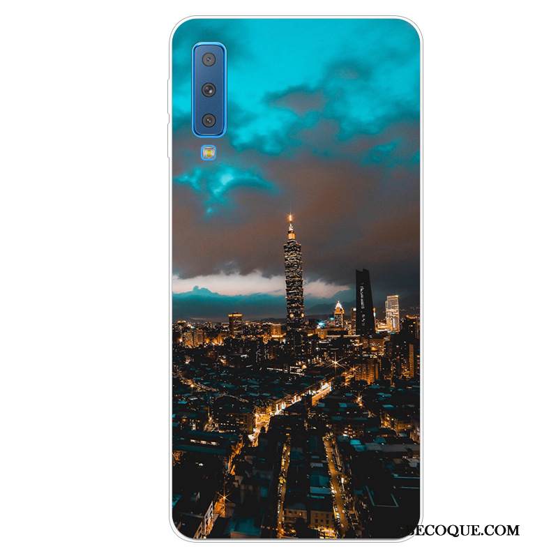 Kuori Samsung Galaxy A7 2018 Pehmeä Neste Murtumaton Puhelimen Kuoret, Kotelo Samsung Galaxy A7 2018 Suojaus Kova