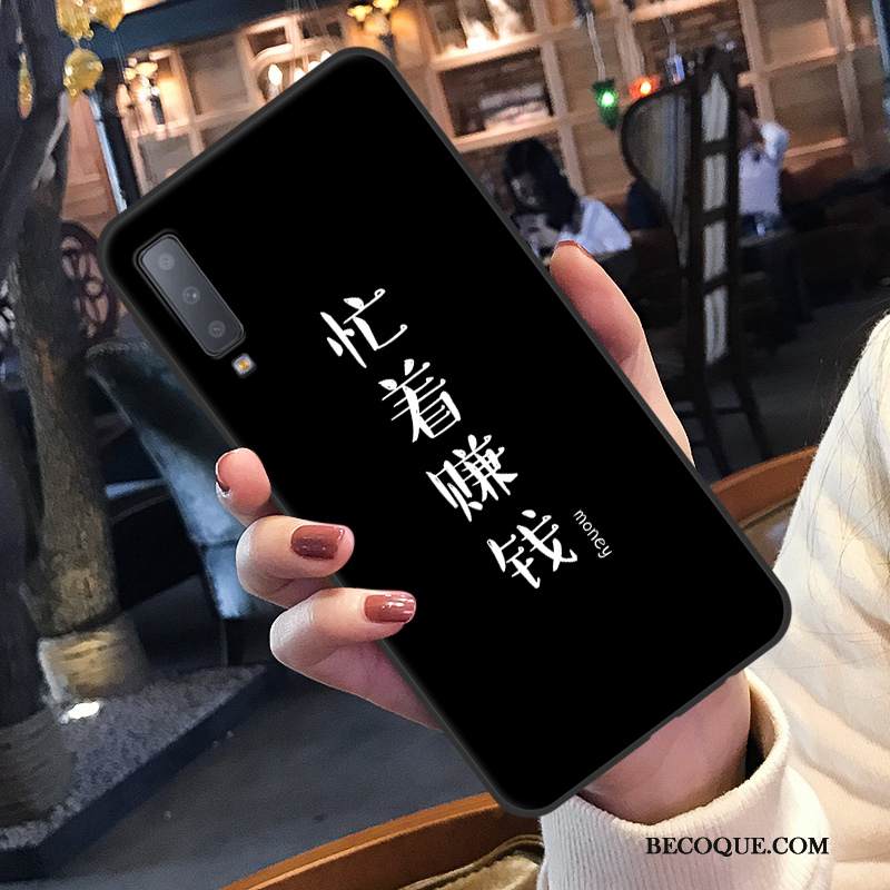 Kuori Samsung Galaxy A7 2018 Silikoni Persoonallisuus Murtumaton, Kotelo Samsung Galaxy A7 2018 Sarjakuva Rakastunut Punainen