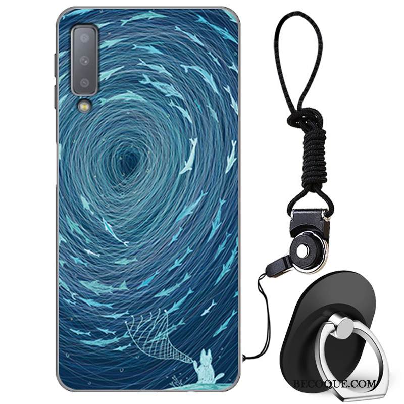 Kuori Samsung Galaxy A7 2018 Suojaus Murtumaton Persoonallisuus, Kotelo Samsung Galaxy A7 2018 Laukut Puhelimen Kuoret Punainen