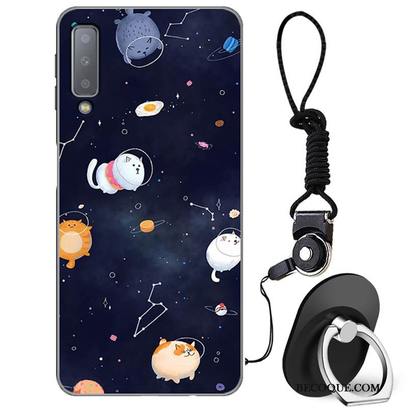 Kuori Samsung Galaxy A7 2018 Suojaus Murtumaton Persoonallisuus, Kotelo Samsung Galaxy A7 2018 Laukut Puhelimen Kuoret Punainen