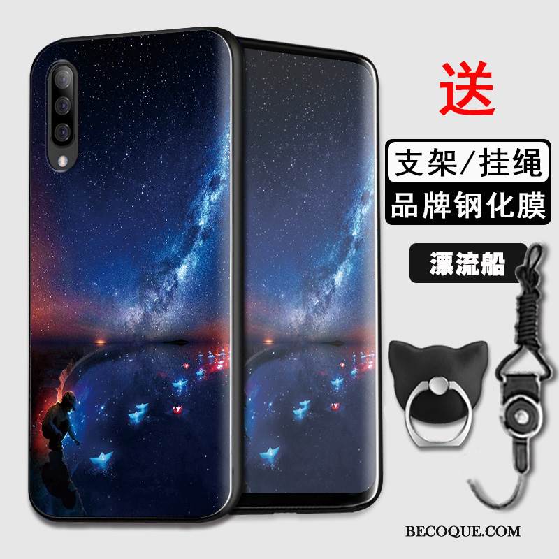 Kuori Samsung Galaxy A70 Laukut Persoonallisuus Puhelimen Kuoret, Kotelo Samsung Galaxy A70 Silikoni Sininen Trendi