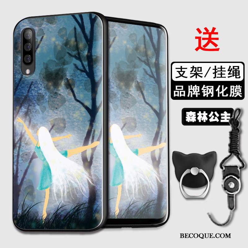 Kuori Samsung Galaxy A70 Laukut Persoonallisuus Puhelimen Kuoret, Kotelo Samsung Galaxy A70 Silikoni Sininen Trendi