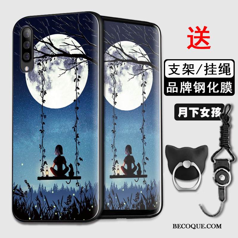 Kuori Samsung Galaxy A70 Laukut Persoonallisuus Puhelimen Kuoret, Kotelo Samsung Galaxy A70 Silikoni Sininen Trendi