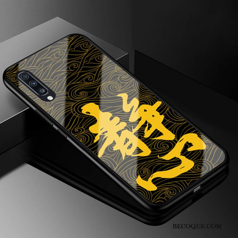 Kuori Samsung Galaxy A70 Laukut Tide-brändi Kova, Kotelo Samsung Galaxy A70 Suojaus Puhelimen Kuoret Keltainen