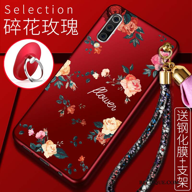 Kuori Samsung Galaxy A70 Luova Trendi Puhelimen Kuoret, Kotelo Samsung Galaxy A70 Laukut Murtumaton Punainen