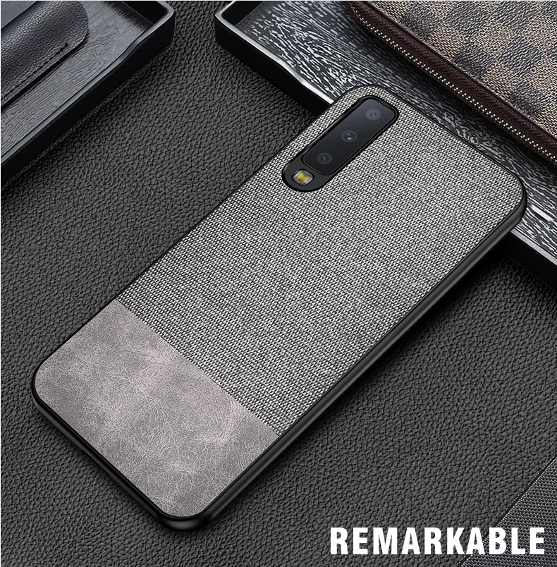 Kuori Samsung Galaxy A70 Nahka Liitos Sininen, Kotelo Samsung Galaxy A70 Suojaus Puhelimen Kuoret Kukkakuvio