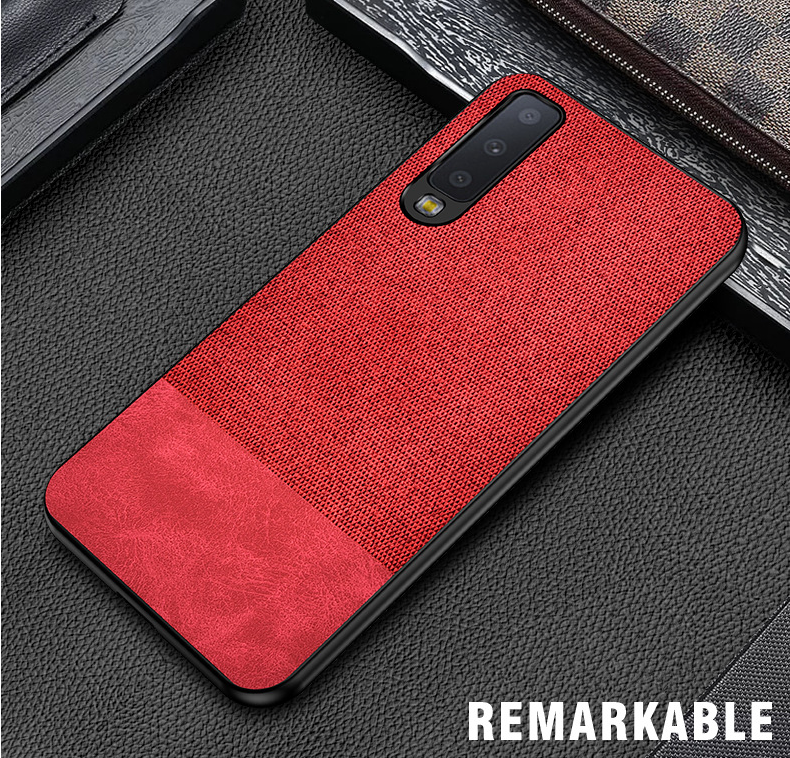 Kuori Samsung Galaxy A70 Nahka Liitos Sininen, Kotelo Samsung Galaxy A70 Suojaus Puhelimen Kuoret Kukkakuvio