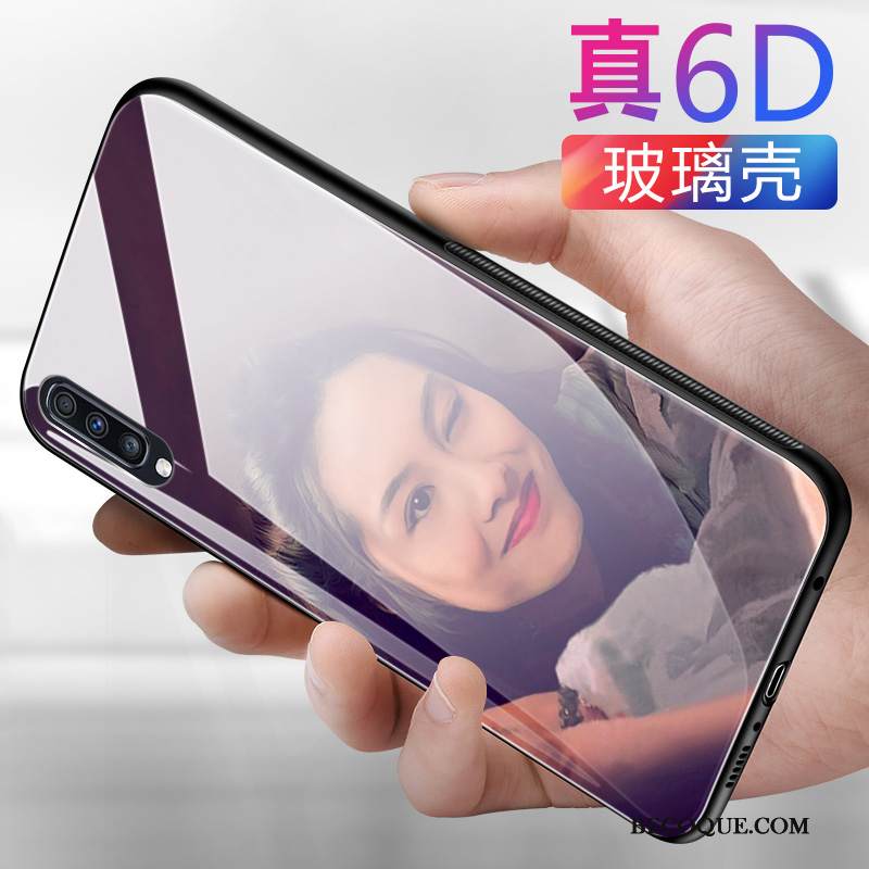 Kuori Samsung Galaxy A70 Pehmeä Neste Karkaisu Persoonallisuus, Kotelo Samsung Galaxy A70 Luova Net Red Punainen