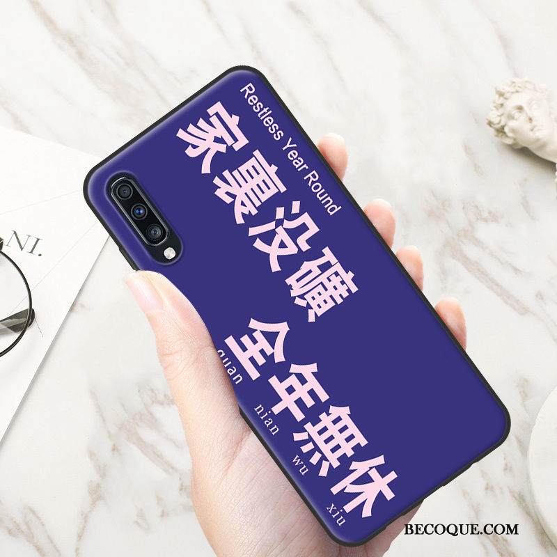 Kuori Samsung Galaxy A70 Pehmeä Neste Net Red Puhelimen Kuoret, Kotelo Samsung Galaxy A70 Luova Persoonallisuus Sininen