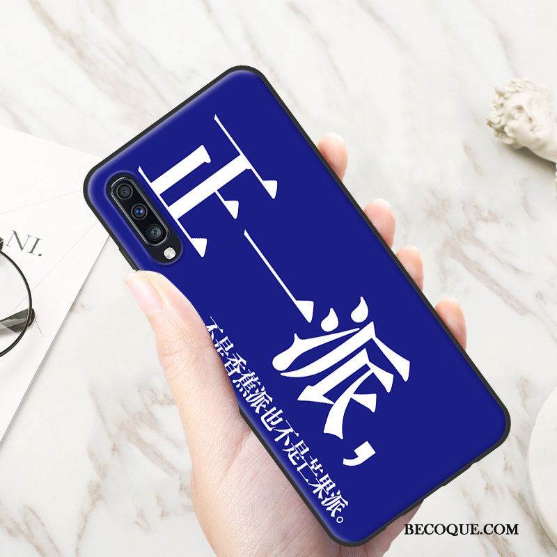 Kuori Samsung Galaxy A70 Pehmeä Neste Net Red Puhelimen Kuoret, Kotelo Samsung Galaxy A70 Luova Persoonallisuus Sininen