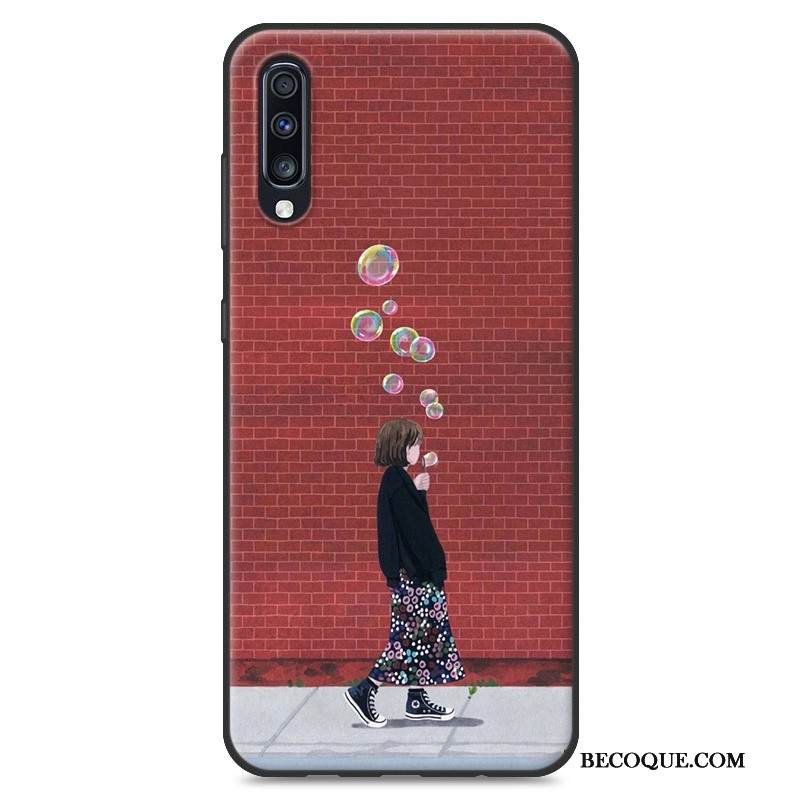 Kuori Samsung Galaxy A70 Pehmeä Neste Persoonallisuus Sininen, Kotelo Samsung Galaxy A70 Suojaus Puhelimen Kuoret Ripustettavat Koristeet