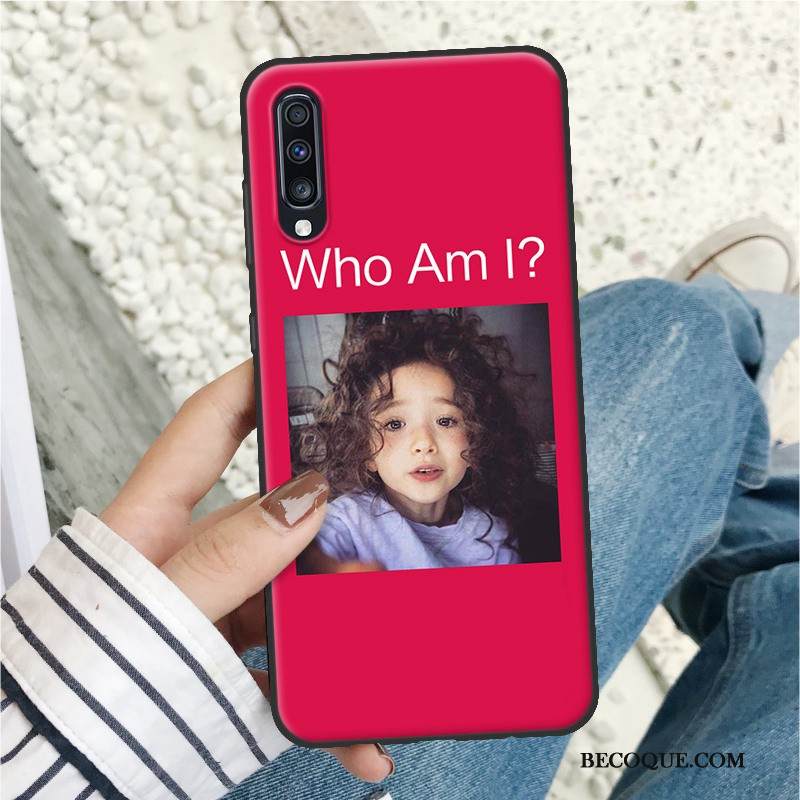 Kuori Samsung Galaxy A70 Pehmeä Neste Puhelimen Kuoret Punainen, Kotelo Samsung Galaxy A70 Net Red