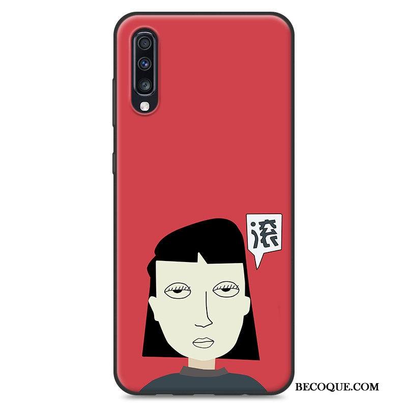 Kuori Samsung Galaxy A70 Pehmeä Neste Punainen Trendi, Kotelo Samsung Galaxy A70 Vuosikerta Puhelimen Kuoret Persoonallisuus
