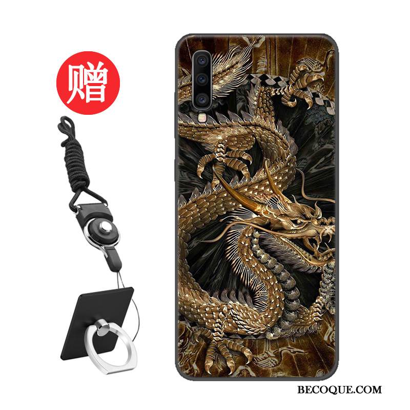 Kuori Samsung Galaxy A70 Pehmeä Neste Sininen Kalvo, Kotelo Samsung Galaxy A70 Suojaus Rakastunut Malli