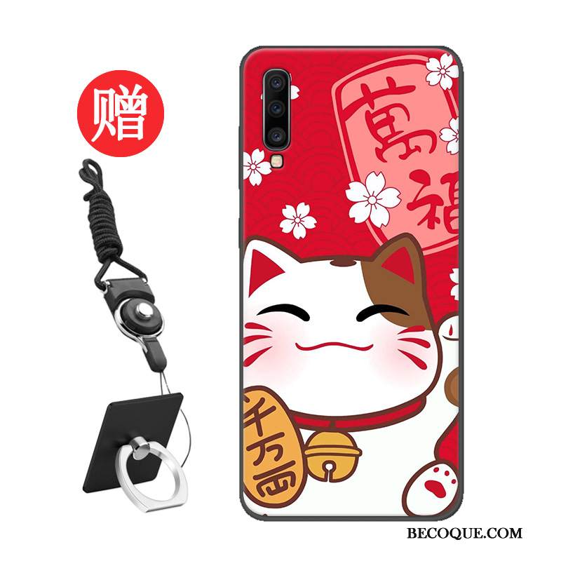 Kuori Samsung Galaxy A70 Pehmeä Neste Sininen Kalvo, Kotelo Samsung Galaxy A70 Suojaus Rakastunut Malli